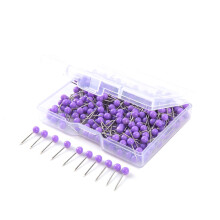 Colored Ball Head Sewing Pins for Quilting, Long Straight Pins with Clear Storage Box, Bright Colors