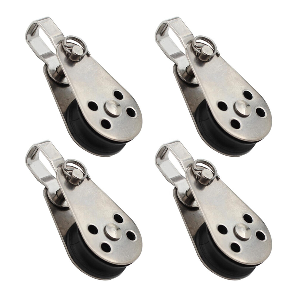 Single Pulley Block 25Mm 304 Stainless Steel Wire Rope Lifting Pulley Wheel For Cranes 9189345444005