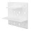 2 piezas de tablero perforado de plástico blanco para pared, ajustable 9