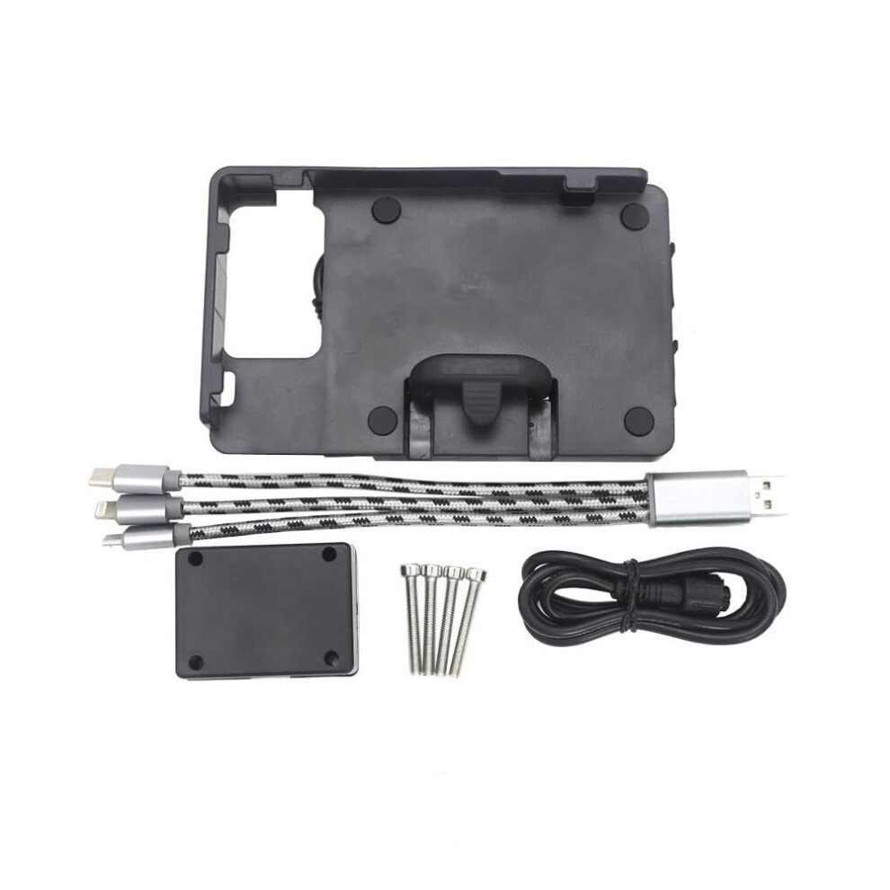Motorcycle Phone Mount With Quick Release And 360 Rotation For Suzuki Gsxs 750 20162021 Black 9426802730210