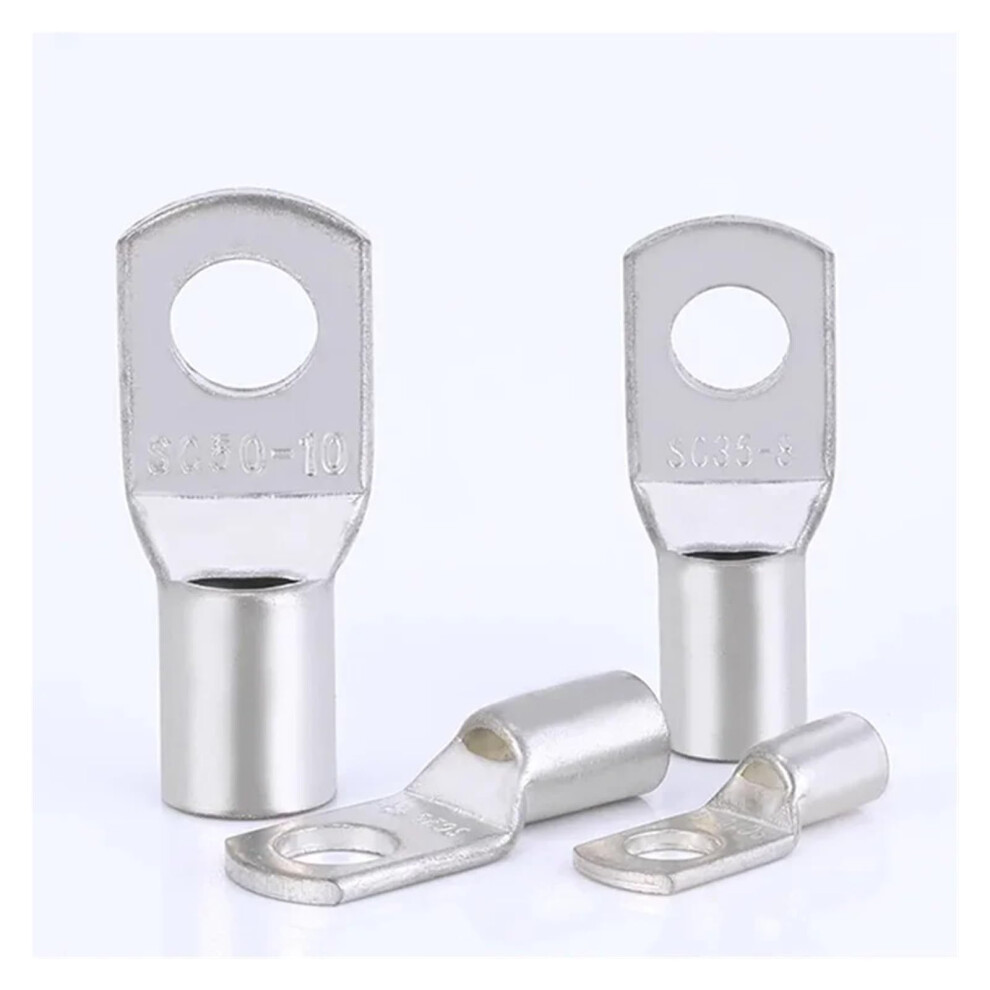 Sc Type Wire Nose Terminal Sc25 Bare Copper Cable Lugs Hole 8Mm Crimp Connector 100Pcs 9382693956378