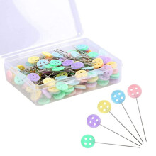 100 Pcs Sewing Pins with Bright Color Heads, RustResistant Dressmaking Pins for Quilting and Patchwork