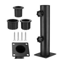 Square Steel Parasol Umbrella Mount Clamp Base Stand Durable-B
