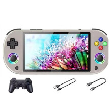 M22 Pro Retro Game Console 128GB 5.0 Inch IPS Display RGB LED Joystick Ondersteuning LINUX/Emelec 4.3 voor PS1 Videospeler B