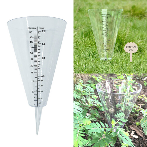 Decorative Garden Rain Gauge Stylish Cone-shaped Rainfall 1