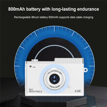 4K FHD 50MP Digitalkamera Autofokus-Kamera 2,4-Zoll-IPS-Bildschirm WIFI-Kompaktkamera mit Fülllicht für Studenten Schwarz