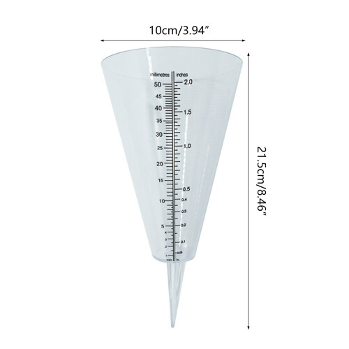 Decorative Garden Rain Gauge Stylish Cone-shaped Rainfall 2