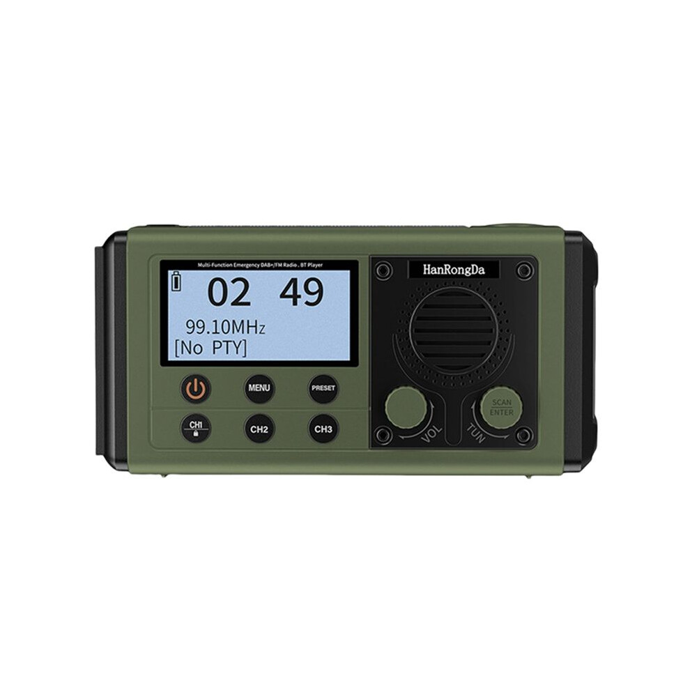 Hanrongda Ipx6 Solar Radio With Speaker Dab Fm Receiver Solar/Hand Crank Charging Flashlight Sos Alarm Camping Survival Radios 6031637847236