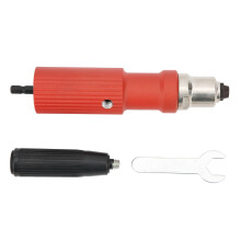 Electric Rivet Gun Adapter Kit With Hard Metal Handle Red Wrench Included For Doors