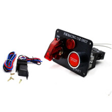 12V LED-Tändningspanel för Racerbilsmotorstart Tryckknappsvippa Kolfiberbilbyte