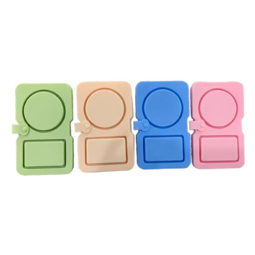 Pacote com 4 Recipientes Reutilizáveis para Lanches com Tampas, Recipiente para Lanches com Compartimento de Silicone, Recipientes Pequenos para