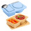 Pacote com 4 Recipientes Reutilizáveis para Lanches com Tampas, Recipiente para Lanches com Compartimento de Silicone, Recipientes Pequenos para 6