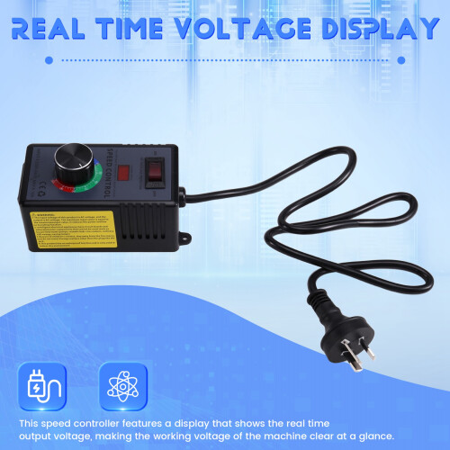 AC Motor Speed Controller 10A 0-220VAC Output AC220-240V Variable Fan Speed Regulator with Overload Protection AU PLUG 2