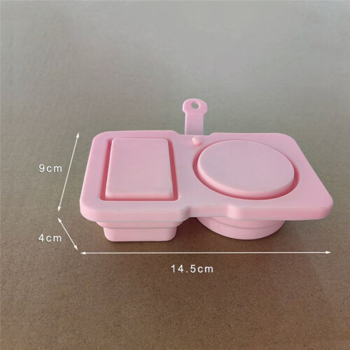 Pacote com 4 Recipientes Reutilizáveis para Lanches com Tampas, Recipiente para Lanches com Compartimento de Silicone, Recipientes Pequenos para 2