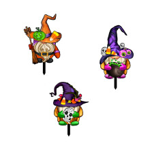 Acrylic Halloween Witch Gnome Yard Sign Ground-ABC combination