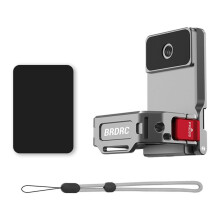 BRDRC Magnetic Adapter Mount for Osmo Pocket 3,Adasutable Angle Stand Metal Expansion Frame Clip Cycling/Vlog