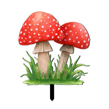 Tuinpaddestoelbeeldje Decoratieve plantenstokken Accessoires