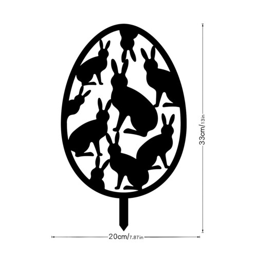 Osterhasen-Ei-Gartenstecker, dekorative Hofschilder, 1