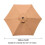 Polyester Parasol Cover Replacement Umbrella Cloth-Black 4