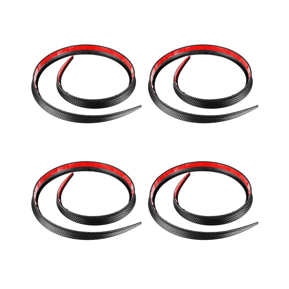 4Pcs 1.28M Universal Roof Spoiler Carbon Fiber Tail Wing Spoiler Rear Trunk Spoiler For 4714111649664