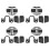 8 Sets TRD Door Stabilizer Door Lock Protector Latches Stopper Covers for  E12 E13 C27 C28 2