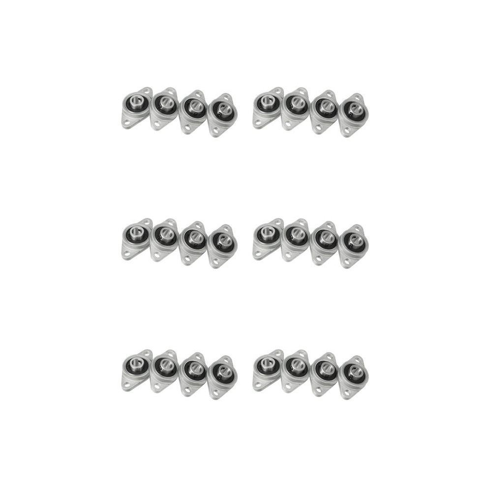 24Pcs Kfl08 Pillow Block Bearing 8Mm Bore Diameter Zinc Alloy Rhombic Flange Bearing For Cnc 4712668840794