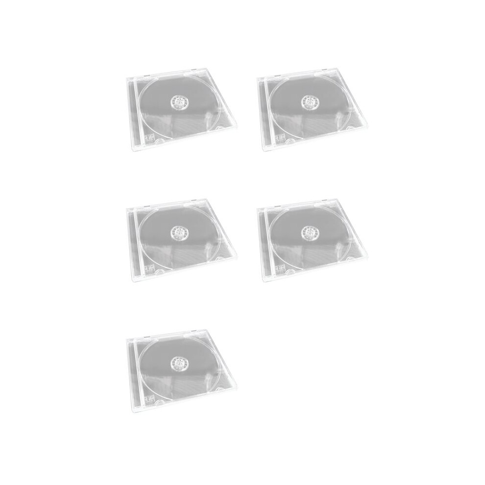 5X Transparent Plastic Cd/Dvd Case Single Piece Disc Storage Organizer Album Box For Media Protection 4712949547053