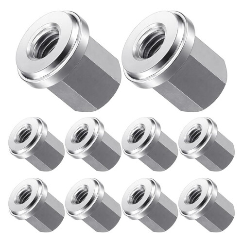 30 Peças de Porcas de Bateria de 3/8 Polegadas, Porcas Fechadas de Aço Inoxidável para Parafusos Prisioneiros Padrão de 3/8 Polegadas 1