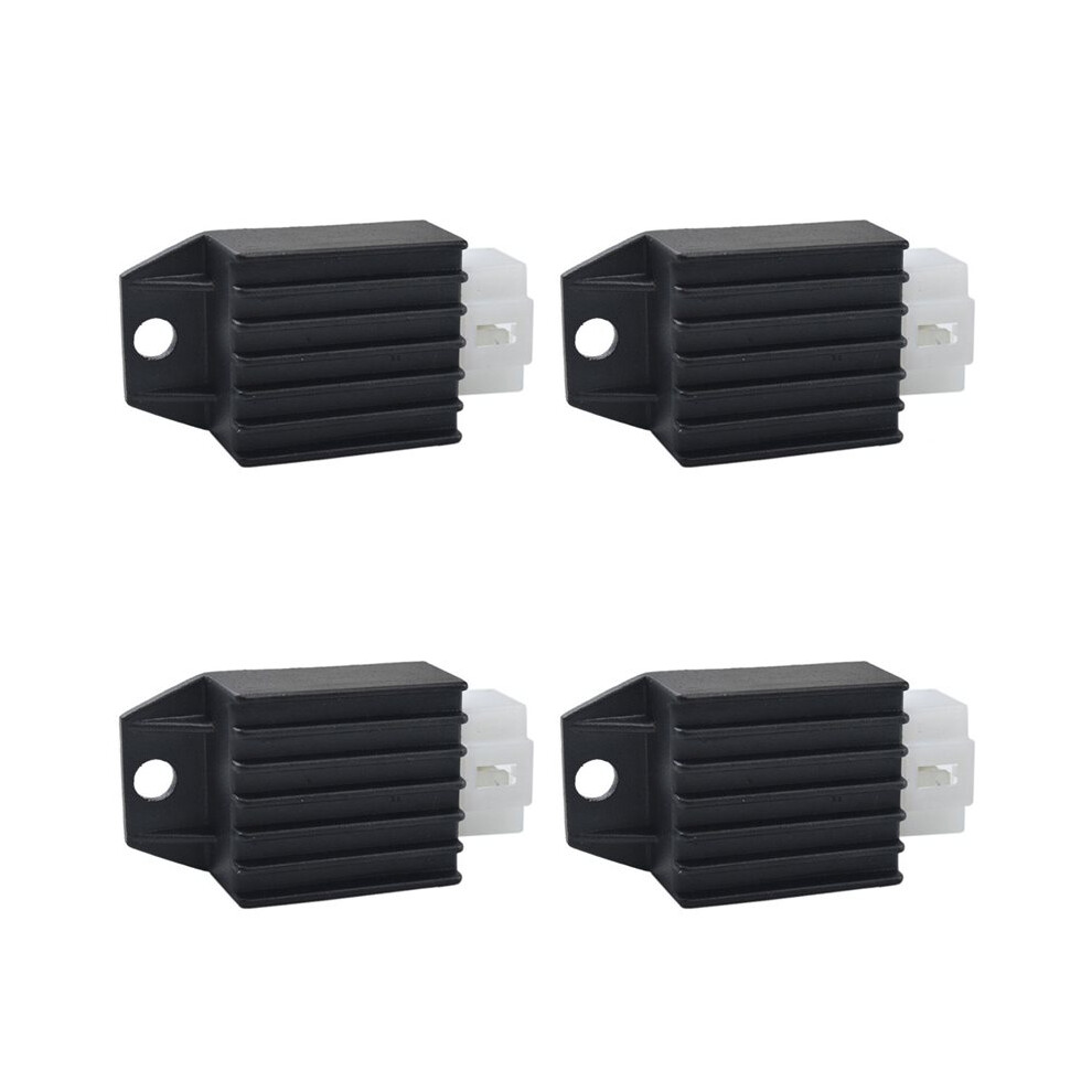 4X 12V 4 Pin Rectifier Regulator For 50Cc 90Cc 110Cc 125Cc Pit Quad Dirt Bike Atv Buggy Black 4712810507391