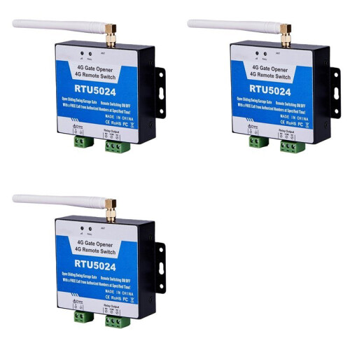 3X RTU5024 Gsm Gate Opener Automatic Gate Access Controller 4G GSM Gate Opener Free Phone Garage Remote Control