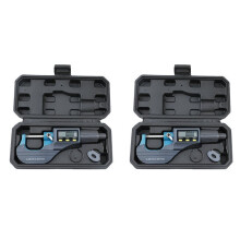 2X Micrómetro Digital, Herramientas de Medición Profesionales en Pulgadas/Métricas Medidor de Espesor de Resolución de 0,00005 Pulgadas/0,001 mm