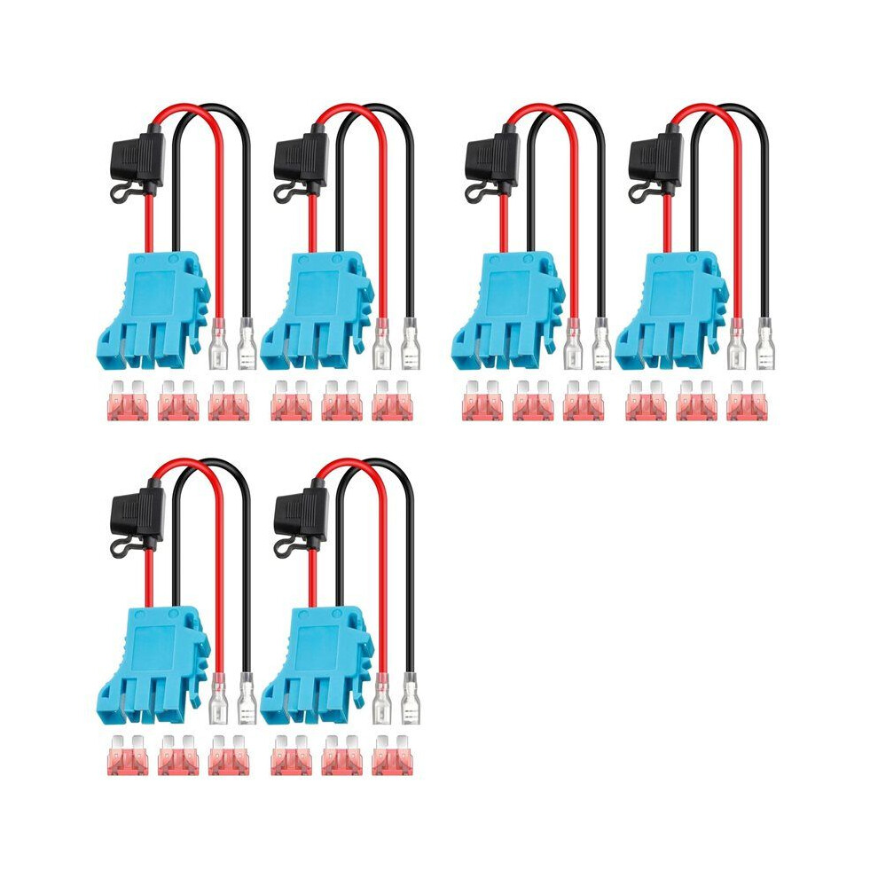 6Pack 12 Awg Wire Harness Connector Replacement For Peg-Perego 12Volt Sla Battery Ride Vehicle Riding Toys With Fuse 4713230077112