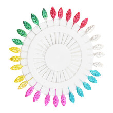 30pcs Rustproof Sewing Pins with MultiColor Pearl Heads for Quilting and Dressmaking