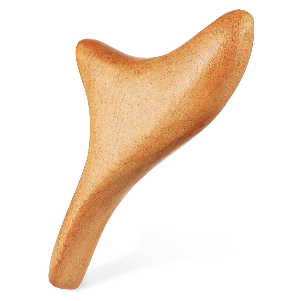 Wooden Gua Sha Massage Tool with Ergonomic Grip for Neck Back Foot Muscle Relief and Relaxation