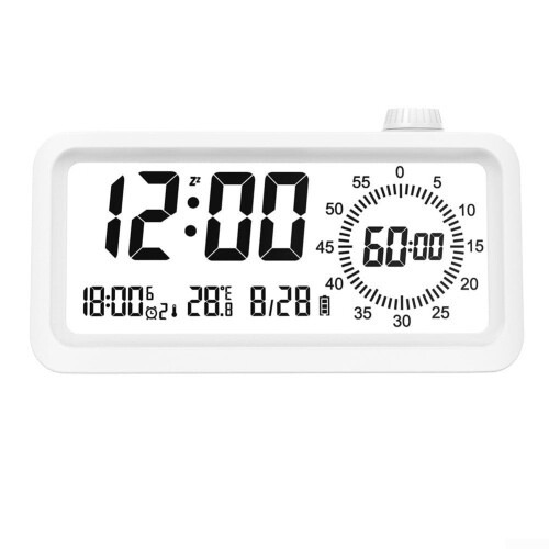 Visual Timer and Alarm Clock For Students White Digital Timer With Multiple Alarm Options Classroom Timer