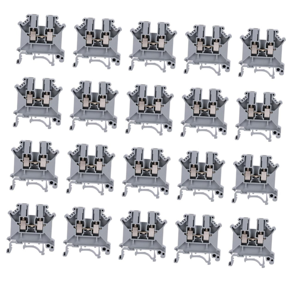 20 Pcs Wire Terminal Block Conductivity Brass Flame Retardant Screw Connector For Industrial Wiring 9189345445118