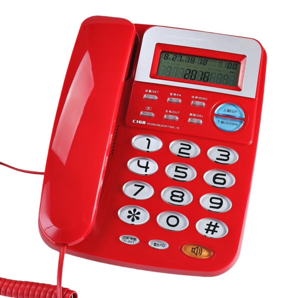 Commercial Office Phone Withwith Vip Call And Caller Display 5Digit Local Code 24Ring Tones Alarm Multiple Function Red 9347817260335