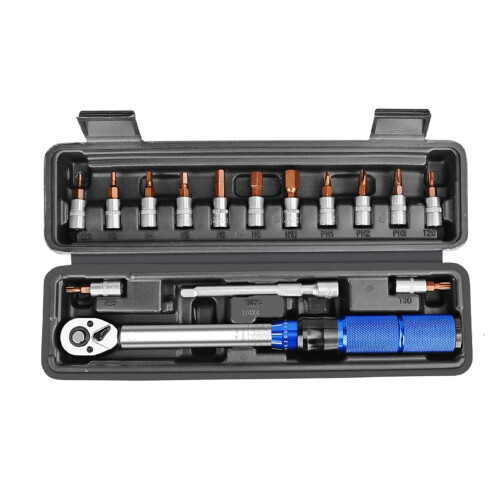 Motorcycle Torque Wrench Kit with Extension Bar, Adjustable Torque Setting for Precise