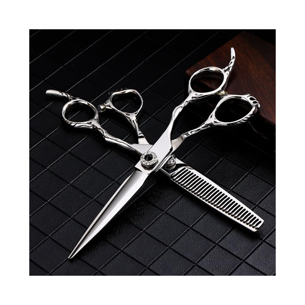 Hair Cutting Scissors Shears Kit, 6.0 Inch Professional Barber 440C Hair Scissor