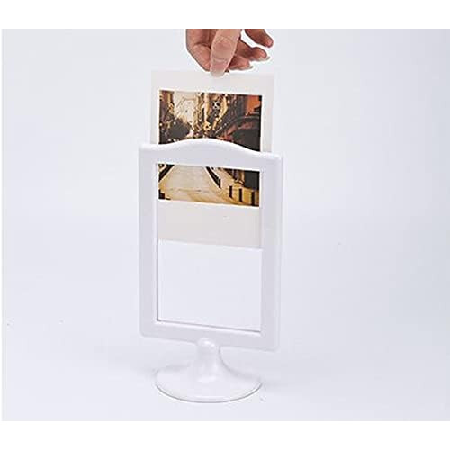 10 Pack Double Sided Photo Frames,Vertical 4x6 Sign Holders,Wedding Table Numbers (White) 2