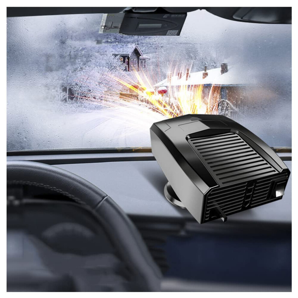 Car Heater 12V 150W Portable 2In1 Heating/Cooling, Defrost/Defogger, Plugin Cigarette Lighter, 360 Rotating, White 9189345445507