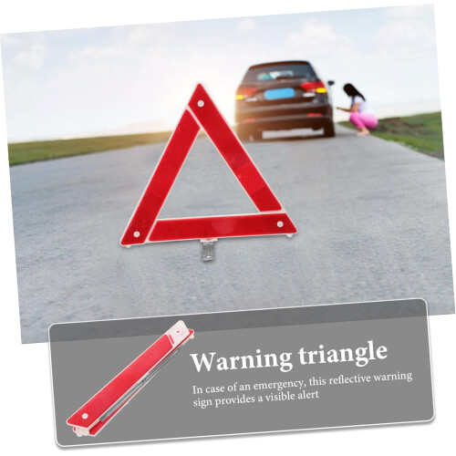 Visibility Reflective Sign for Car Emergency Triangle Reflective Reflector Post Sturdy Construction 2