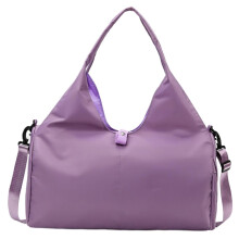Yoga Mat Bag Lightweight Large Gym Bag Purple With Yoga Strap Shoes Compartment And Wet Pocket