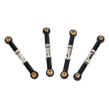 4Pcs Black Aluminum RC Car Camber Links 60-70mm for 1/10 2WD
