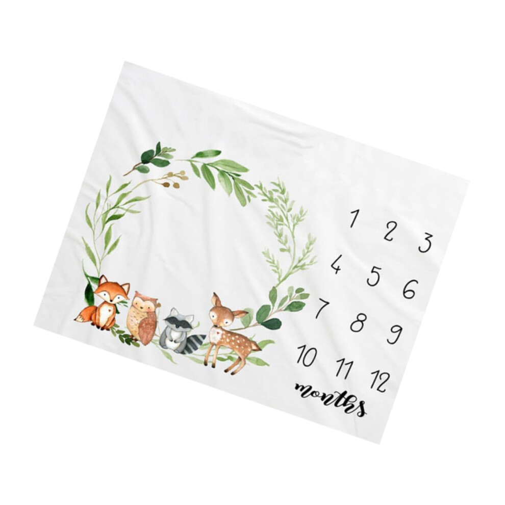 Deer Pattern Blanket Flannel Baby Blanket For Newborn Photography Prop Soft Memory Photo Prop Growth And Photography Sessions