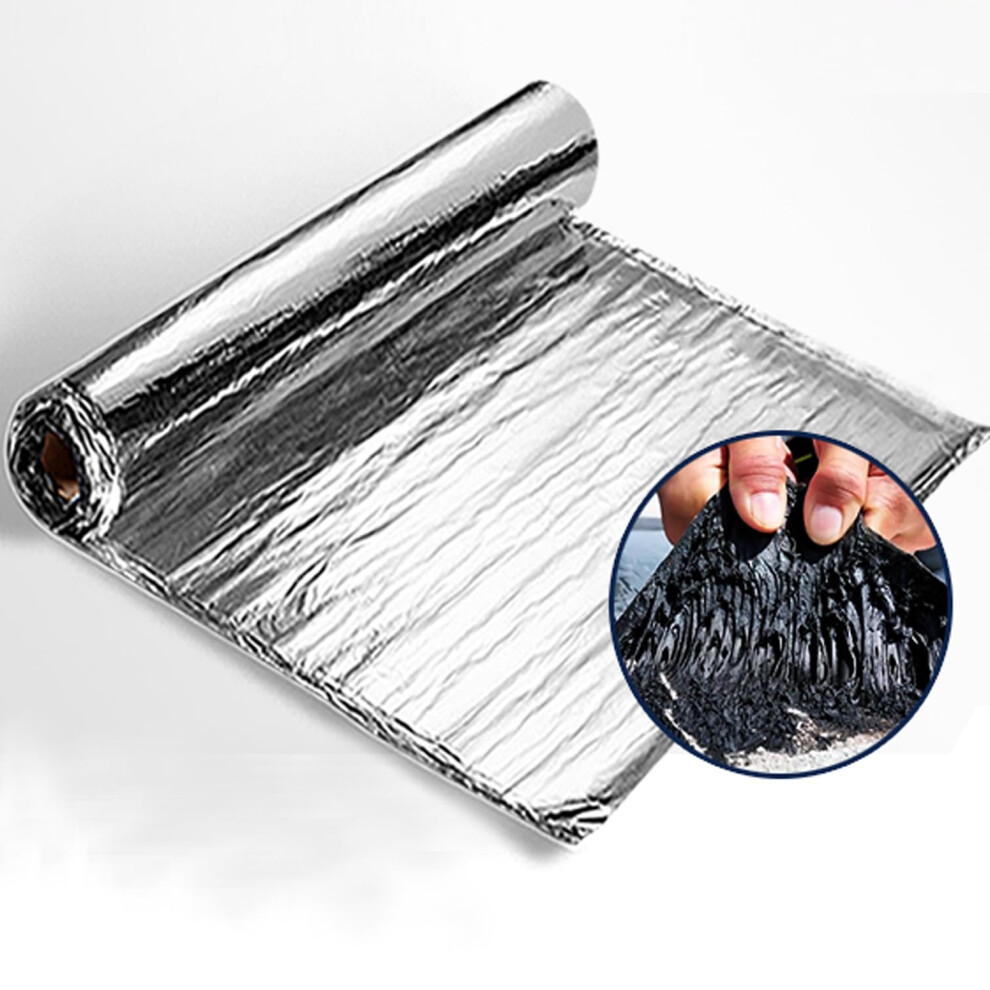 Aluminum Foil Butyl Tape Bitumen Tape Roof Leak Gutter Patch Allweather Selfadhesive Ducts Pipes Concrete 1X9m 9382693072450