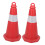 Reflective Traffic Cones 2 Pack Durable Plastic Stable Base  Visibility For Roadwork Safety Parking Driving Practice 1