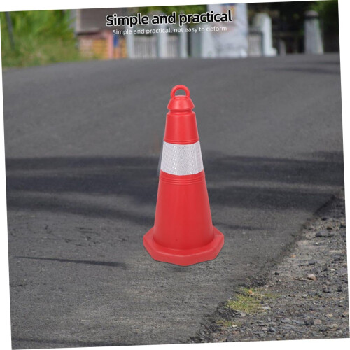 Reflective Traffic Cones 2 Pack Durable Plastic Stable Base  Visibility For Roadwork Safety Parking Driving Practice 1