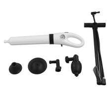 High Pressure Pneumatic Toilet Plunger Drain Unblocker, ABS White