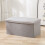 Faltbarer Stoff-Boxhocker 48x30x30cm Grau S 6